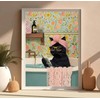 Black Cat Adult Paint by Number,Funny Bathing Cat Adults' Paint-by-Number