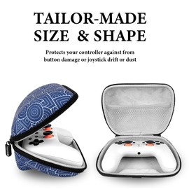 GEEKRIA Carrying Case Compatible with Google Stadia Controller, Gaming Accessories Storage Case, Protective Hard Shell Travel Bag, Protective Case with Internal Mesh Pocket for Charging Cable