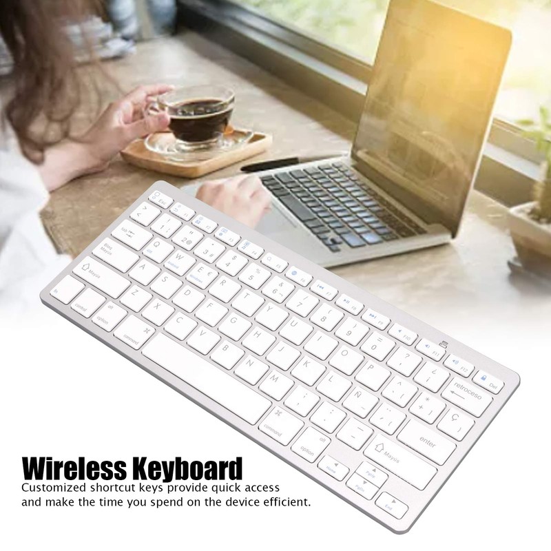 Wireless Keyboard Ultra Lightweight Ergonomic Compact Keyboard for IOS, for