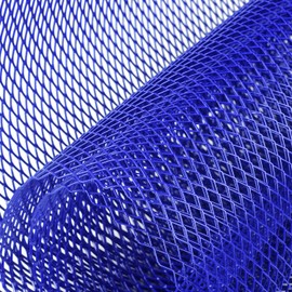 AggAuto Universal 40"x13" Car Grill Mesh - Aluminum Alloy Automotive Grille Insert Bumper Rhombic Hole 6x12mm, One of the Most Multifunctional Shape Grids Blue