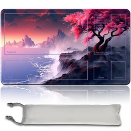 Board Game MTG Playmat + Free Waterproof Bag, Stitched Edges, Smooth Rubber Surface, MTG PlayMat with Zones (An Original ANCESTRAL MASK Playmat) (MTG (9))