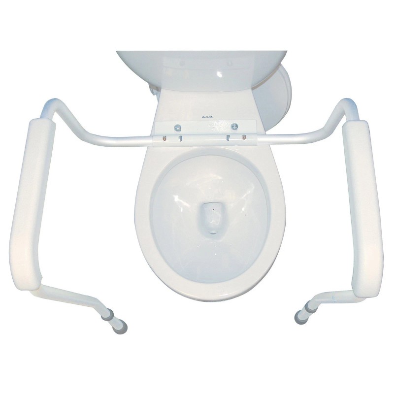drive White / Gray Aluminum Toilet Safety Rail up to