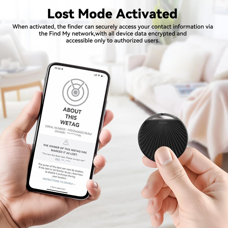 aceyoon Smart Tag Tracker for Apple, Pack of 2 Mini