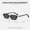 KUGUAOK Retro Rectangular Sunglasses for Women Trendy Small 90s y2k