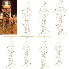 TeaSu 12 cuerdas de perlas, para centro de boda, relleno de jarrón y decoración para velas flotantes