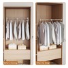 bimiti Pull Down Closet Rod White, Adjustable 33-45 inches Side