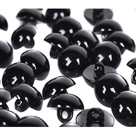 10MM Solid Black Plastic Safety Eyes for Bear, Puppet, Plush Animal and Craft (50 Pairs)