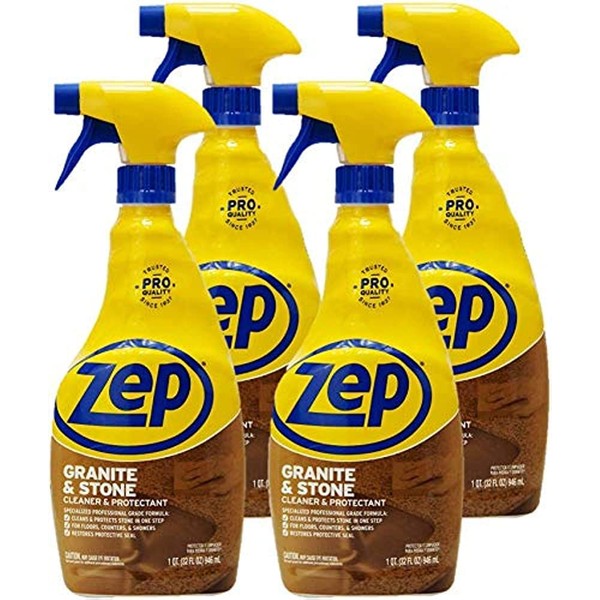 Zep Granite and Stone Cleaner and Protectant - 32 Ounces (Case of 4) ZUCSPP - Specialized Professional Grade Formula Cleans and Protects Stone