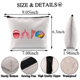 PLITI Speech Therapy Gift SLP Gifts Speech Language Pathology Gifts Speech Language Pathologist Assistant Makeup Bag (SLP Mouth bagU)