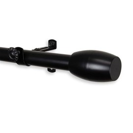 Maykoosh Asian Allure Home Decorative Window Curtain Rod, Tension Mounted, Includes - Adjustable Poles, Brackets, Mounting Hardware, Black, 65 X 4 X 4 Inches