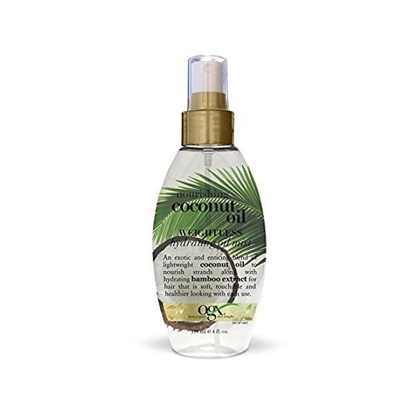 Ogx Coconut Oil Weightless Hydrating Oil Mist 4 Ounce (118ml) (3 Pack)