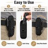 Flashlight Belt Holster for Hands-Free Carry – 360° Rotating Clip