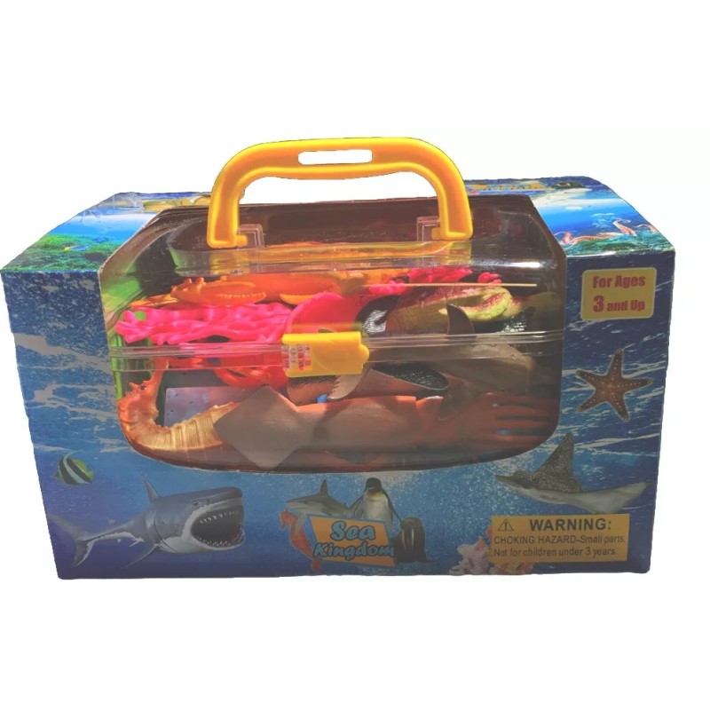 Sea Kingdom 12 Pieces Ocean Animal Play-set STEM Education Toy