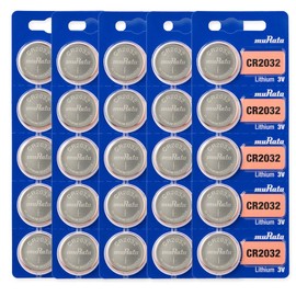 Murata CR2032 Battery DL2032 ECR2032 3V Lithium Coin Cell (25 Batteries)