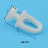 140 Pieces White Curtain Track Rollers Pulleys,Plastic Curtain Hooks Gliders