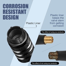 Tire Valve Stem Cap Cover - (5 Pack) Tire Air Cap Corrosion Resistant Christmas Reindeer Antler Antlers Auto Accessories Decoration for Car Truck Bike Black