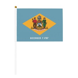 Flag of Delaware Small Mini Flag Party Decoration Flag Holding Flag 5x8 in Ten Piece