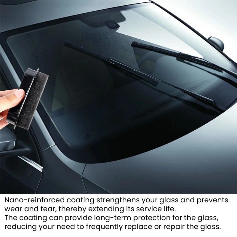 Homonth Car Sponge Wipe, Windshield Drain Window Brightening Portable Reinforced