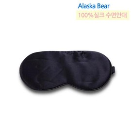 Alaska Bear 알래스카베어 수면실크안대 블랙 기본형 1band 1개 [더블] Alaska Bear Sleep Silk Eye Mask Black Basic 1band 1 piece [Double]
