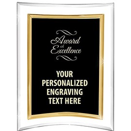 Award of Excellence Acrylics - 8" Picturesque Freestanding Acrylic Frame Award of Excellence Presentation Award, Free Personalization