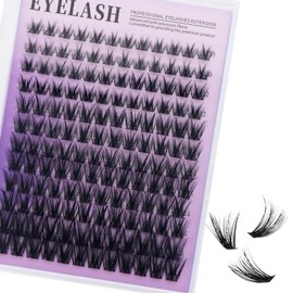 MOTIBACK Wimpern Einzeln 10-18mm DIY Wimpern Extensions 144 Pcs D Curl Individual Cluster Lashes Flauschige Natürliche Dicke Wimpern Cluster for Beginners
