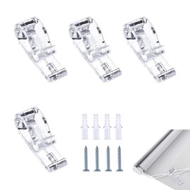 4 Sets Roman Blind Clips, Blind Cord Safety Device, Blind Safety Clips for Cord, Roman Blind P Clip, For Vertical Blinds(Transparent)