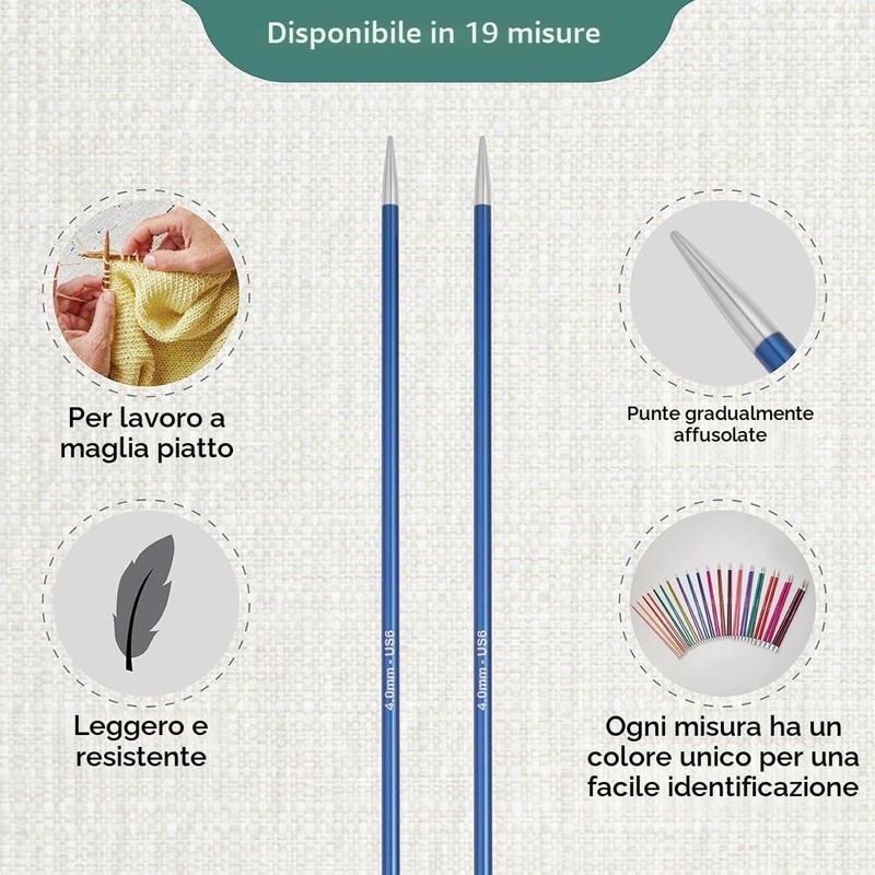 KnitPro Maglia PRO 30 cm x 4,00 Millimetri con Zing