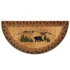 Kinlop Winter Half Round Hearth Rug Birch Bear Non Skid
