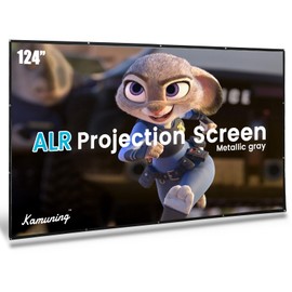 KAMUNING 120 inch Gray ALR Projector Screen, 4K Movie Projector Screen,16:9 HD mini Home Theater Movie Screen, Suitable for Bedroom,Yard, Camping, Spontaneous Movie Night or Road Trip