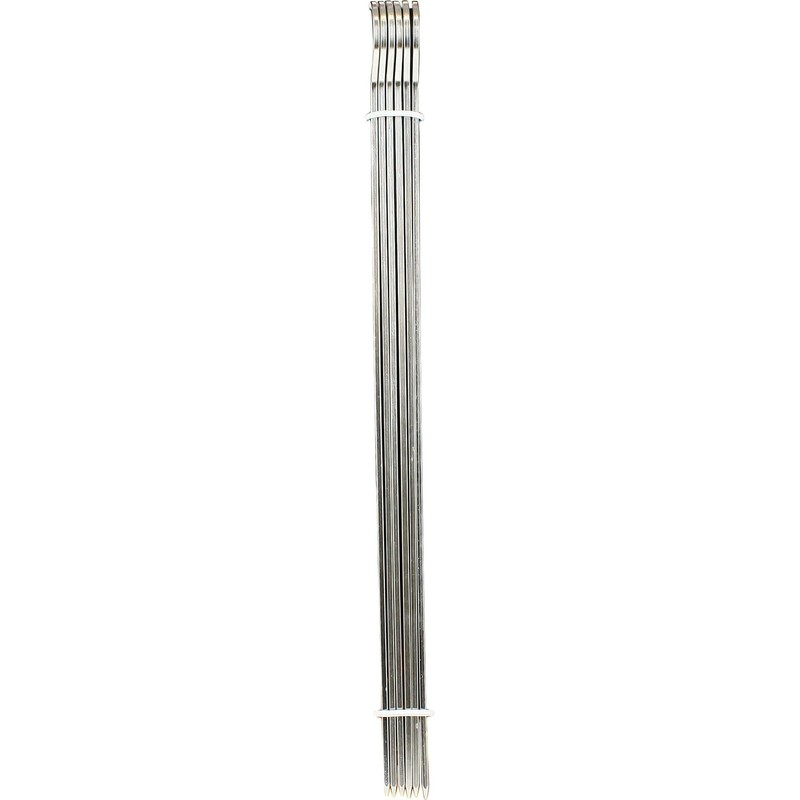 ALGON Pack of 6 Reusable Metal Skewers 35cm Heavy Duty
