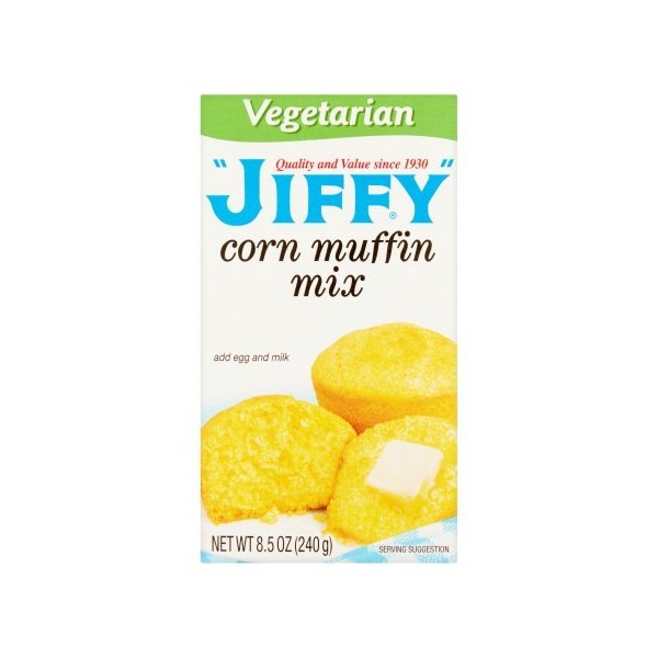 Jiffy Vegetarian Corn Muffin Mix, 8.5 oz (Pack of 6)