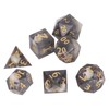 Polyhedral Dice Set Role Playing Epoxy Resin Transparent Skull Dice