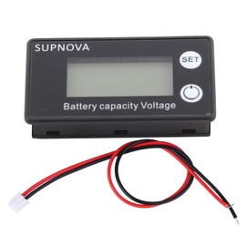 LCD 12V Battery Capacity Indicator Tester Lithium Battery Universal Digital Display Voltmeter(10-100V Blue  Alarm )