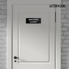 Janitor's Closet Sign, Durable ABS Plastic with Full Adhesive Backing,