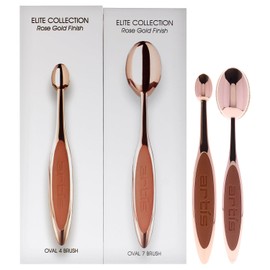 Elite Set - Rose Gold by Artis for Women - 2 Pc Collection Oval Brush 4 -,Oval Brush 7