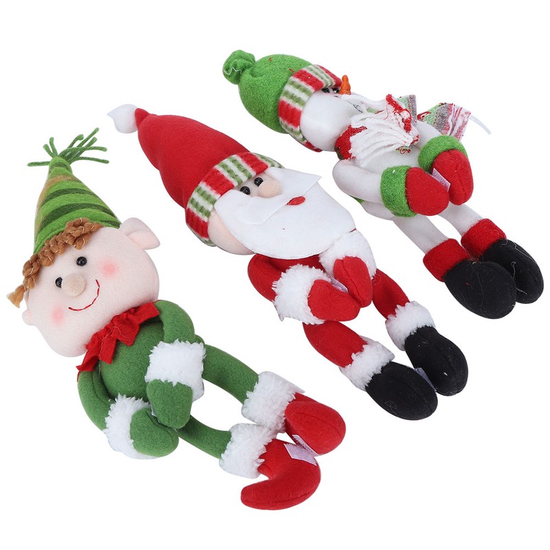 3pcs/Set Cute Santa Claus Snowman Doll Wine Bottle Cover Holder