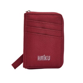 HAIKU Sprout Wallet, Lightweight Small Wristlet Wallet with Zippered Pouch, RFID Pockets, and Removeable Wrist Strap, Rosewood