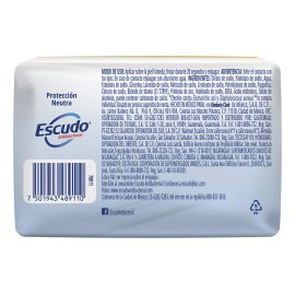 Jabones Barra Escudo Protección Neutra 110gr Piezas