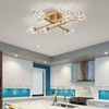 XINGQI Modern Ceiling Light Sputnik 6-Light Semi Flush Mount Ceiling