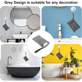 Zwenjuan Exfoliating Soap Bags, Pack of 4 Soap Bags and Soap Net for Shower Net, Soap Bag, Soap Net, Large Exfoliate Soap Bag, Soap Bag with Massage and Exfoliating Effect