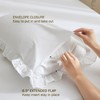 RANZNAZ White Ruffle Duvet Cover Queen Size with Pintucks, 3