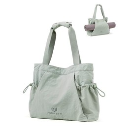 aji Yoga Bag, Yoga Bag with Wet and Dry Storage Bag and Many Compartments, Yoga Mat Bag Light for Women, Gym, Shopper Sports, Sage