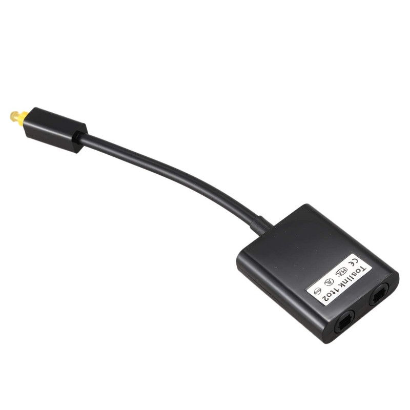 PurYupearl Black Digital SPDIF Optical Audio Splitter 2 Way for