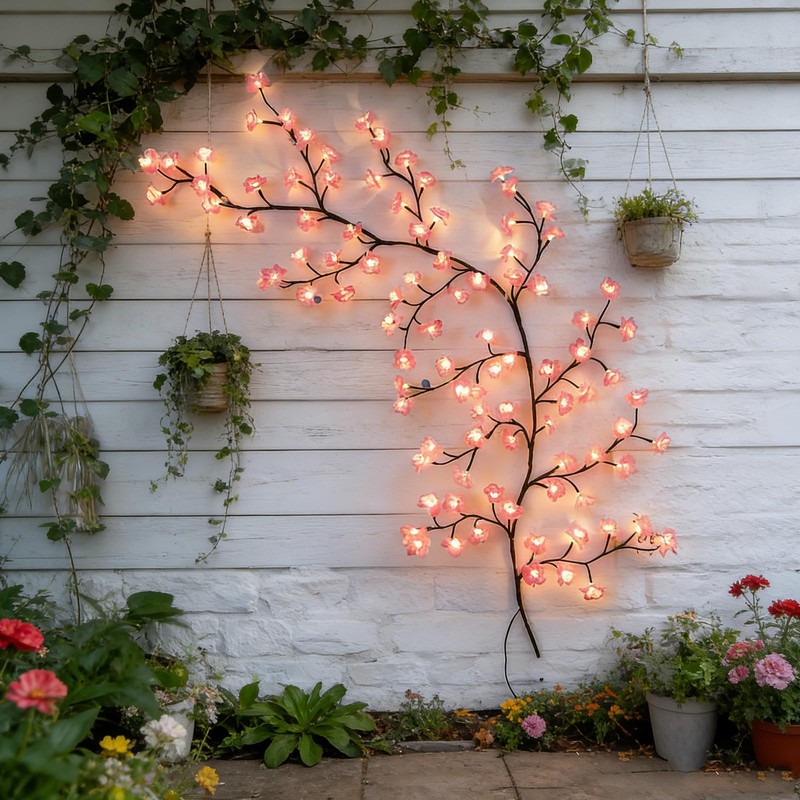 Garayma 5.3FT Cherry Blossom Lights,72LED Cherry Blossom Wall Decor