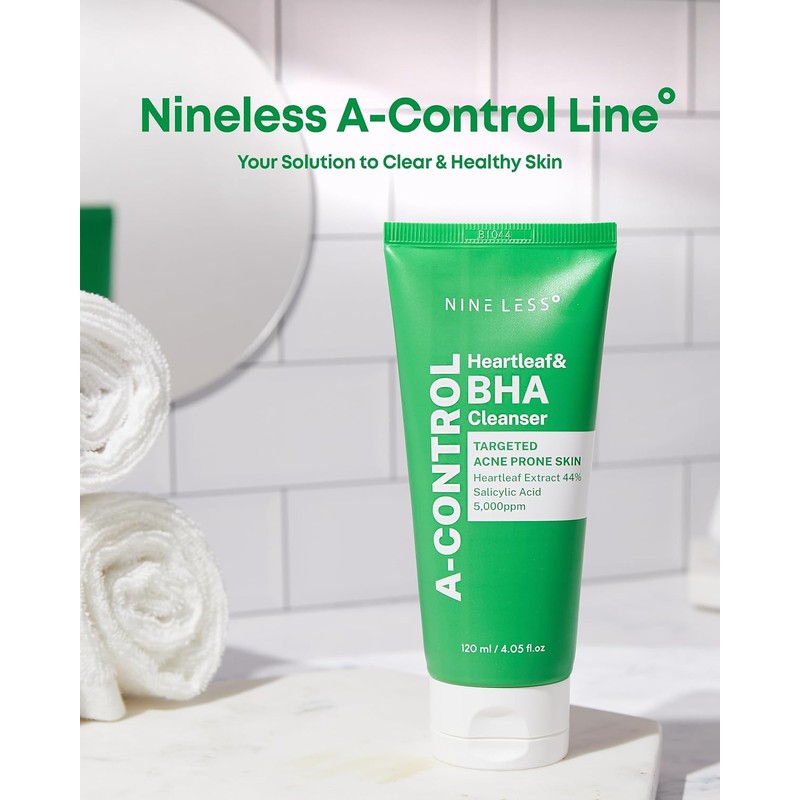 Limpiador Facial en Espuma NINELESS-A Control con Ácido Salicílico 120ml