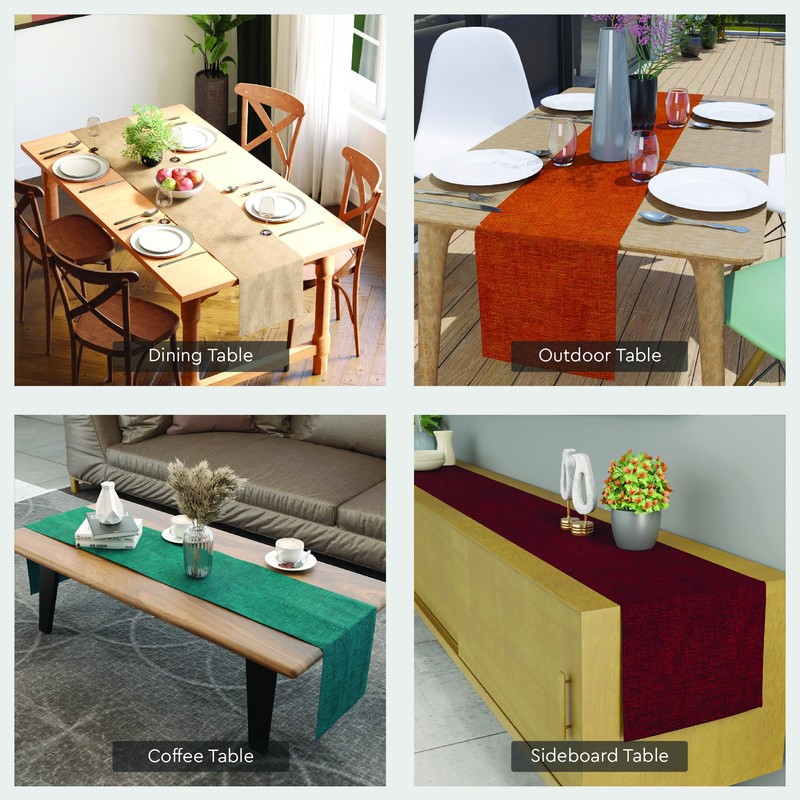 Encasa Table Runner | 32 x 150 cm | Scarlet