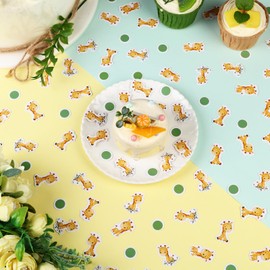 Kreatwow 200pcs Giraffe Confetti Giraffe Baby Shower Decoration Giraffe Table Decors Scatter Jungle Animal Confetti Party Supply Giraffe Party Confetti for Safari Animal Gender Reveal Party