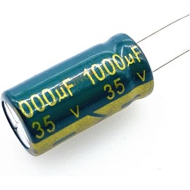Set of 5 1000µF 35V Low-ESR Aluminium Electrolytic Capacitors - 10×20mm - High Quality Electrical Power Supply for Power Supply, Audio & DIY Projects Chanzon®