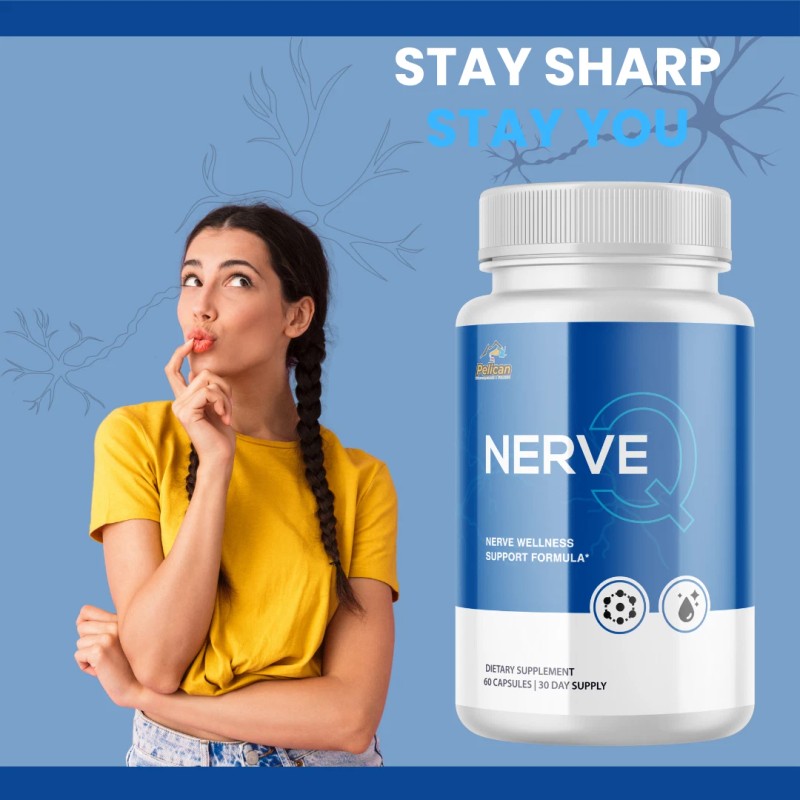 Pelican Vitamins NERVE Q- Brain Support- 10 Bottles- 600 Capsules