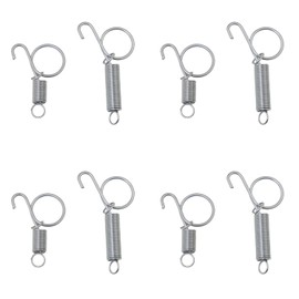 DGHAOP 8PCS Spring Cage Door Hooks Combination Breeding Fixed Metal Finger Latch Hooks for Cat Dog Rabbit Chicken Pigeon Locking